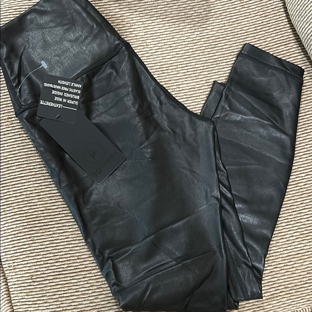 Black Faux Leather Leggings